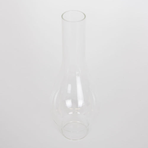 Handcrafted clear glass oil lamp chimney with a 2-inch base and tall rounded shape, designed for use with various lamps, featured in Lamps & Lighting, Parts and Accessories, Chimneys and Globes, Best Sellers, and Promo Eligible collections.