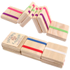 Handcrafted solid wood Jacob's Ladder folk toy with red, white, blue, green, and purple ribbons creating a cascading effect, featured in Toys, USA Made, and Indoor Play collections.