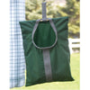 Dark green Amish Clothespin Bag with gray strap and clip, handcrafted in USA, designed for easy sliding on clotheslines, part of Home & Decor and Laundry Supplies collections.