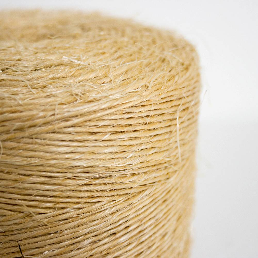 Close-up of natural beige sisal twine roll made from durable hemp fibers, featured in Farm, Garden & Tool, Garden Accessories, Best Sellers, and Promo Eligible collections.
