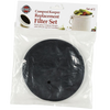 Pack of two round black replacement filters designed for ceramic compost keepers to help control odors, featured in Farm, Garden & Tool, Composting, and Garden Accessories collections.