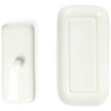 Two-piece white porcelain butter dish with a knobbed lid, oven, microwave, and dishwasher safe, perfect for Kitchen & Food, Specialty Equipment, Making Butter, and Storage and Serving collections.