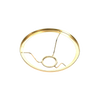 Handcrafted brass oil lamp shade holder ring designed for 10-inch Aladdin glass shades, featured in Lamps & Lighting, Parts and Accessories, Shade Rings and Holders collections.
