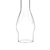 Clear handcrafted glass oil lamp chimney with a 2-7/8 inch base, designed for use with traditional lamps, featured in Lamps & Lighting and Parts and Accessories collections.