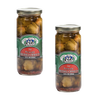 Two glass jars of handcrafted pickled Brussels sprouts with a hot, tangy spice blend, made in USA, ideal for Kitchen & Food, Pantry, Best Sellers, and Promo Eligible collections.