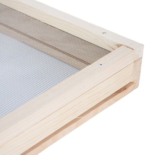Handcrafted Amish-made wooden frame with fine mesh screen designed for mite monitoring in beehives, made in USA, ideal for Farm, Garden & Tool and Beekeeping Supplies collections.