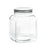 Clear square 1 gallon butter churn jar made in USA with metal screw-on lid, compatible with older style lids, featured in Kitchen & Food, Specialty Equipment, Making Butter collections.