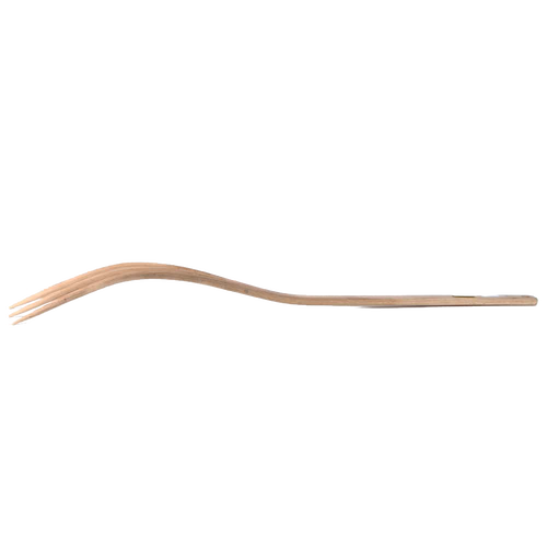Handcrafted Amish bent wood hay fork with three prongs and curved handle, lightweight and durable for farm, garden, and tool use, featured in farm tools and best sellers collections.