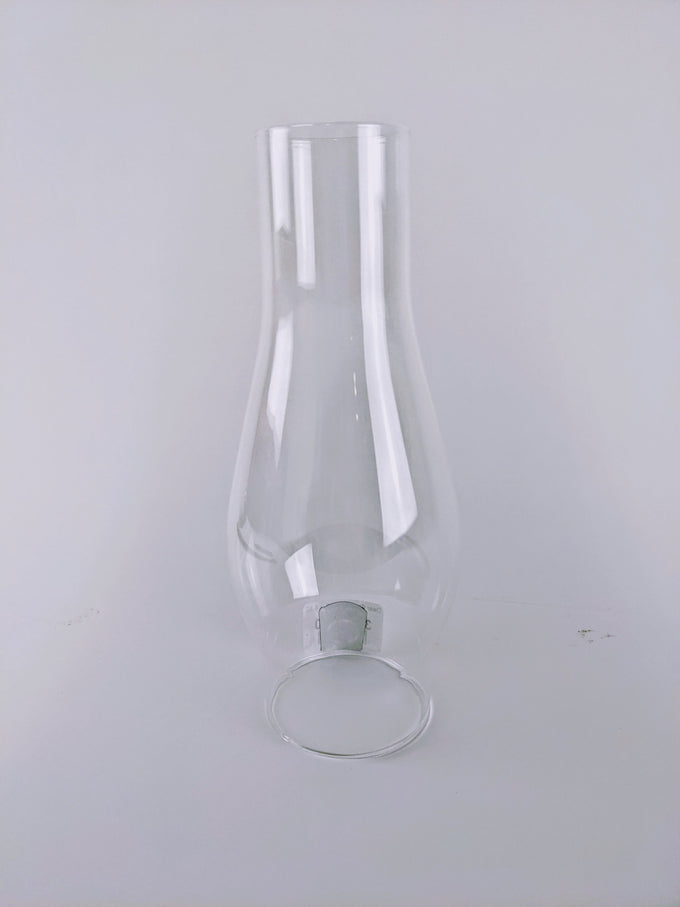 Clear handcrafted glass chimney with 2-5/8" base diameter, designed for oil lamps, part of Lamps & Lighting, Parts and Accessories, Chimneys and Globes, Best Sellers, and Promo Eligible collections.