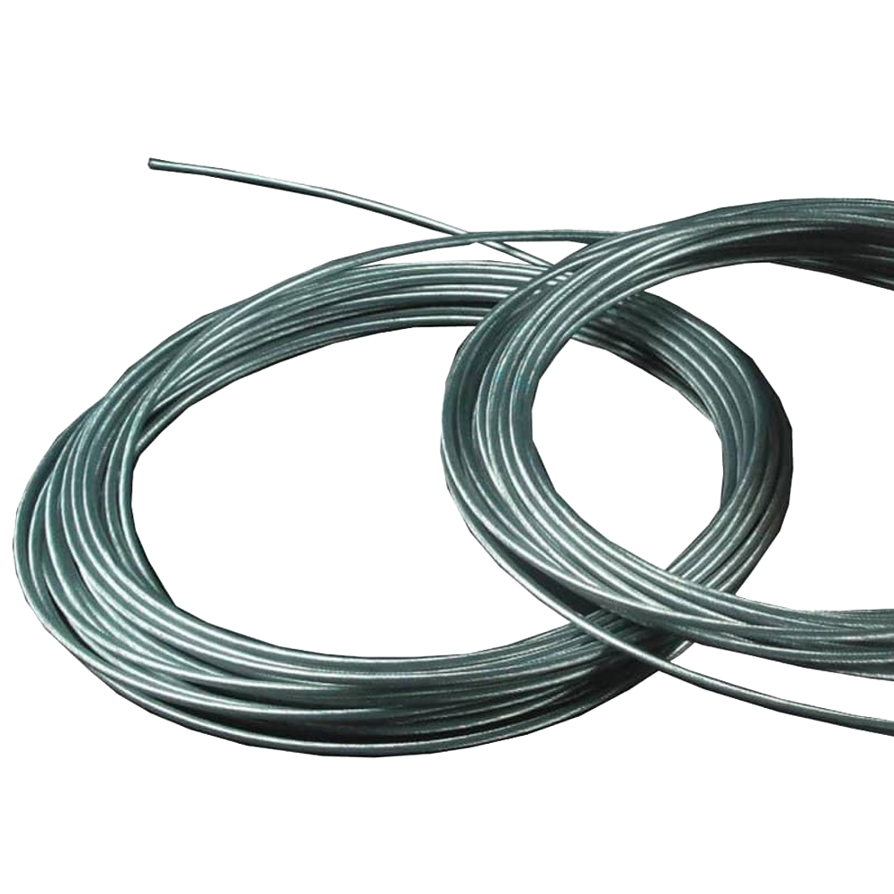 Two coils of sturdy 19-strand galvanized wire cable with a silver vinyl coating, designed for durable use in Home & Decor, Laundry Supplies, and Clothesline Accessories collections.