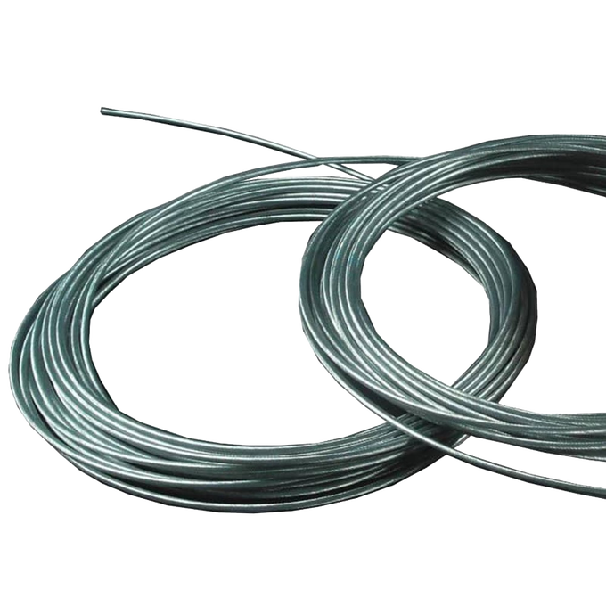 Two coils of sturdy 19-strand galvanized wire cable with a silver vinyl coating, designed for durable use in Home & Decor, Laundry Supplies, and Clothesline Accessories collections.