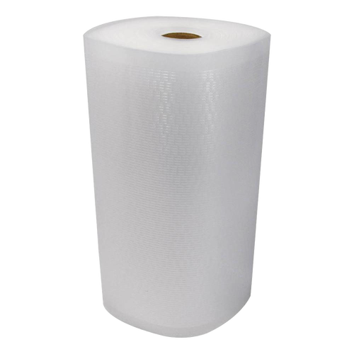 Heavy-duty vacuum sealer bag roll with polyethylene mesh layer, ideal for food preservation, freezing, and kitchen use, featured in Best Sellers and Promo Eligible collections.