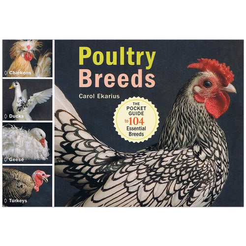 Cover of a farm and livestock book featuring a detailed photo of a speckled chicken, with smaller images of a chicken, duck, goose, and turkey, ideal for Toys, Books & Games and Best Sellers collections.