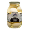 Large glass jar of naturally prepared pickled eggs in clear brine with a metal lid, suitable for Kitchen & Food, Food, Pantry, USA Made, Best Sellers, and Promo Eligible collections.