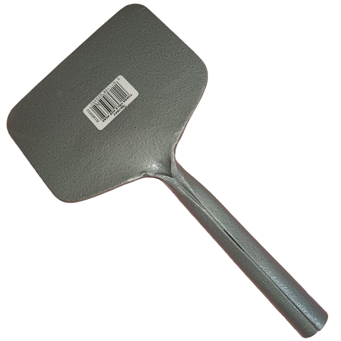 Solid forged carbon steel hoe head with powder-coated finish for rust resistance, designed for weeding and cultivating, ideal for farm, garden, and digging tasks.