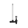 Handcrafted sight glass spigot with polished steel tube and black plastic base, designed for water level monitoring in Berkey water filters, part of Appliances and Water Treatment collections.