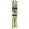 Pack of two green micromesh barriers with bamboo supports shown protecting garden rows from pests, suitable for farm, garden accessories, pest control, and planting uses.