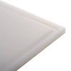 Close-up of a handcrafted large polyethylene cutting board in white with a textured surface and grooved edge, designed for food prep and easy cleanup, featured in Kitchen & Food and Best Sellers collections.