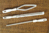 Set of three flexible nylon-bristle brushes with white handles crafted for cleaning curved spouts, perfect for household and kitchen use, made in USA, featured in Best Sellers and Cleaning Gadgets collections.