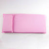 Handcrafted pink miniature bedding set with a pillow and mattress, designed for doll furniture, perfect for children's toys and Amish made collections.