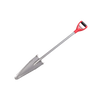 Large gardening shovel with a sharp, serrated edge and a red D-shaped handle, designed for clearing overgrown areas, featured in Farm, Garden & Tool and Digging and Cultivating collections.