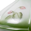 Handcrafted glass oil lamp shade featuring soft green fading to clear with delicate violet floral buds, ideal for Lamps & Lighting, Parts and Accessories, and Lamp Shades collections.