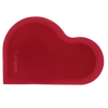 Heart-shaped flexible silicone scraper with a thin, flexible metal core, designed for effortless mixing bowl scraping and cake icing in Kitchen & Food and Baking Supplies collections.