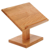 Handcrafted solid oak cookbook holder with a clear, silky-smooth finish, designed in the USA for Kitchen & Food, Kitchen Accessories, Amish Made, Best Sellers, and Promo Eligible collections.