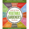 Cover of a gardening handbook featuring a colorful circular planting calendar with weekly tasks for vegetable gardening, ideal for home and garden how-to books collection.