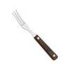 Handcrafted old-fashioned eating fork with three stainless steel tines and a brass-riveted dark brown hardwood handle, made in USA, featured in Kitchen Gadgets and Best Sellers collections.