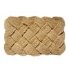 Handcrafted natural coconut fiber doormat with a thick woven pattern in a rustic style, featured in Home & Decor, Home Textiles, Best Sellers, and Promo Eligible collections.