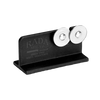 Compact knife sharpener with reinforced nylon base and dual stainless sharpening wheels, designed for quick blade edge restoration, handcrafted and made in USA, ideal for kitchen and food prep.