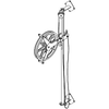 Galvanized steel elevator pole kit with mounting brackets and nylon rope, handcrafted in USA for raising Workhorse pulley clotheslines in Home & Decor and Laundry Supplies collections.