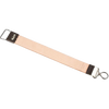 Natural leather strop with metal hardware and a clip, designed to maintain razor edges, featured in Health & Wellness, Grooming and Personal Hygiene, Best Sellers, and Promo Eligible collections.