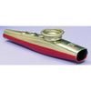 Handcrafted metal kazoo with a smooth gold finish and red accents, designed for indoor play, suitable for ages 10 and up, part of Toys, Books & Games and USA Made collections.