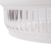 Close-up of a handcrafted white glass lamp shade with a fluted design, part of a classic oil lamp accessory collection featuring lamps and lighting components.