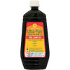 Plastic bottle of red ultra-pure paraffin lamp oil with a white cap and labeled container for clean, sootless, smokeless, and odorless fuel in lamps and candles, part of lamp and lantern fuel and best sellers collections.