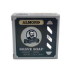 Boxed almond-scented shaving soap featuring avocado oil and vitamin E, made in USA, ideal for Health & Wellness, Grooming and Personal Hygiene, Soaps and Soapmaking, USA Made, Best Sellers, Promo Eligible collections.
