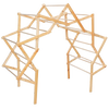 Handcrafted wooden arch-shaped drying rack with multiple dowels for ample laundry space, made in USA by Amish artisans, perfect for Home & Decor and Laundry Supplies collections.