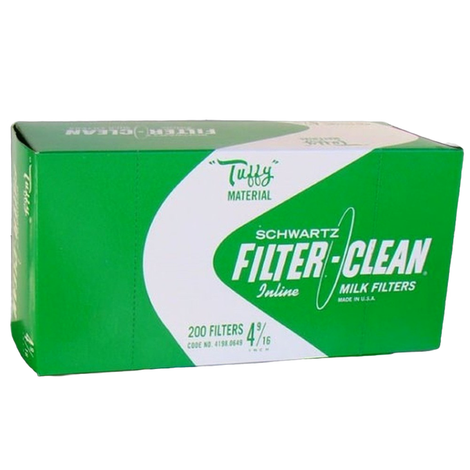 Box of handcrafted USA made filter disks designed for small milk strainers, featured in Farm, Garden & Tool, Animal Care, Best Sellers, and Promo Eligible collections.
