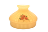 Handcrafted glass lamp shade in champagne color with red rose floral design, designed to softly diffuse light, ideal for Lamps & Lighting, Lamp Shades, and Best Sellers collections.