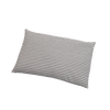 Handcrafted buckwheat bed pillow with a striped fabric cover, offering adjustable firmness and natural support, made in the USA, part of Home & Decor and Best Sellers collections.
