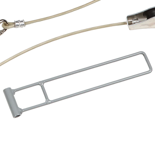 Handcrafted metal docking bracket designed to add spacers to clotheslines, made in USA, featured in Laundry Supplies, Clothesline Accessories, and Home & Decor collections.