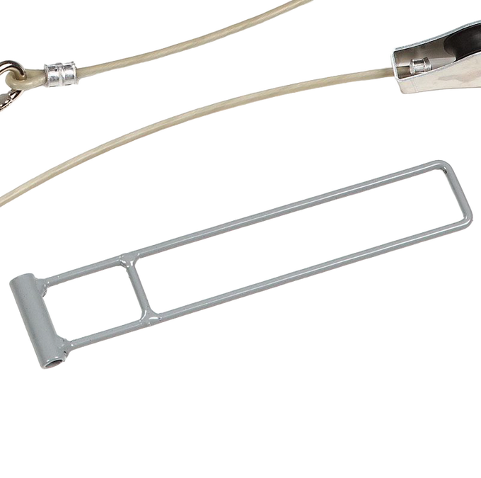 Handcrafted metal docking bracket designed to add spacers to clotheslines, made in USA, featured in Laundry Supplies, Clothesline Accessories, and Home & Decor collections.
