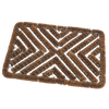 All-weather doormat crafted from durable coconut fiber and wire in a geometric design, water- and frost-resistant, ideal for porches and garden use in Farm, Garden & Tool and Garden Accessories collections.