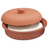 Handcrafted terra cotta tortilla warmer with a glazed interior, keeping tortillas warm and moist, featured in Kitchen & Food, Storage and Serving, Best Sellers, and Promo Eligible collections.