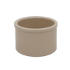 Beige stoneware utility crock with a smooth, food-safe glaze, ideal for fermenting, pickling, and kitchen food preservation, handcrafted and made in USA.