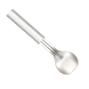 Handcrafted stainless steel scoop with a stub-nose bowl and sturdy ridge, designed for scooping hard ice cream, featured in Kitchen & Food, Specialty Equipment, and USA Made collections.