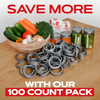 FORJARS Canning Bands for Regular or Wide Mouth Jars (100-Pack)