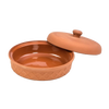 Handcrafted terra cotta tortilla warmer with a glazed interior and decorative exterior pattern, designed to keep tortillas warm and moist, featured in Kitchen & Food, Storage and Serving, Best Sellers, and Promo Eligible collections.